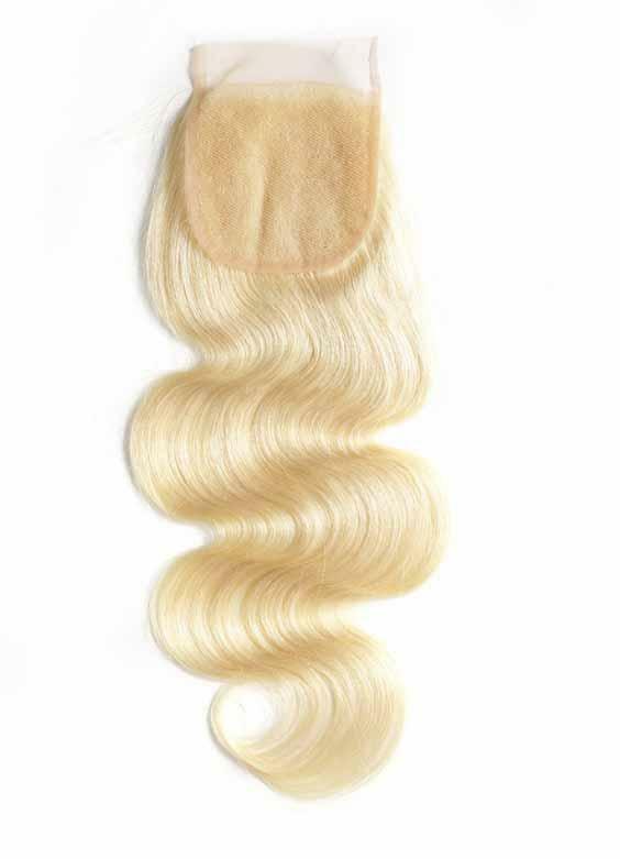 RUSSIAN BLONDE BODY WAVY LACE CLOSURE 4X4