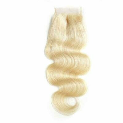 RUSSIAN BLONDE BODY WAVY LACE CLOSURE 4X4