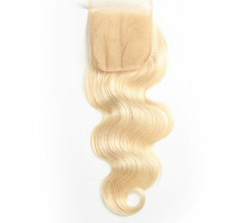 RUSSIAN BLONDE BODY WAVY LACE CLOSURE 4X4